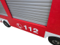 Preview: Bollerwagen "Feuerwehr-Version 3" inkl. Zubehör, Wasserpumpe, Wassertank, Beschriftung & elektrische  schwarze Jalousien